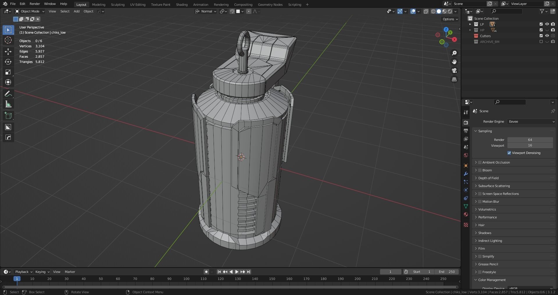 Game Ready Sci fi granade PBR Low-poly 3D model_12