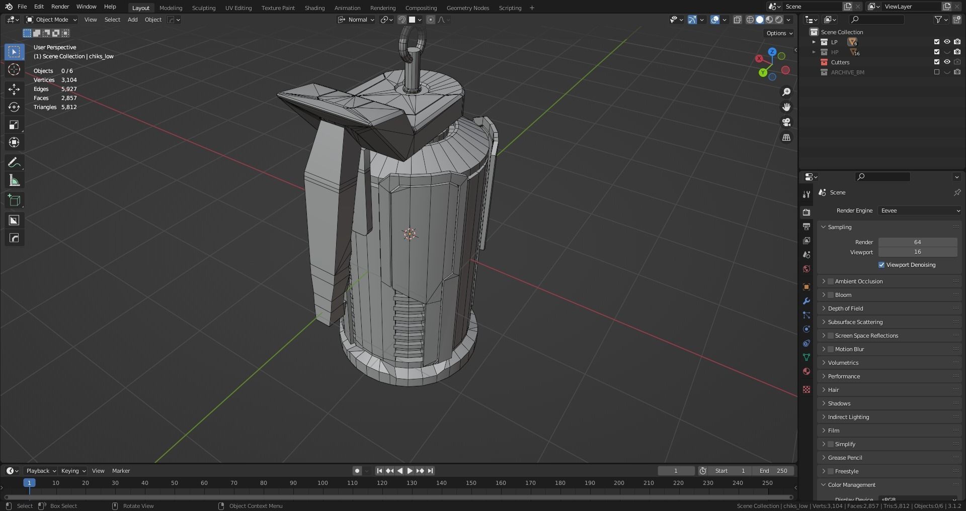 Game Ready Sci fi granade PBR Low-poly 3D model_14