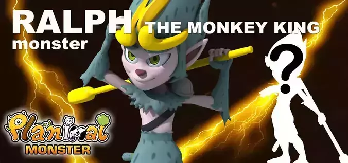 Planimal Monster Fighter Low-poly 3D model