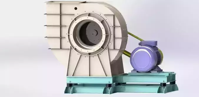 diameter 630 mm complete manufacturing high flow air fan  3D model