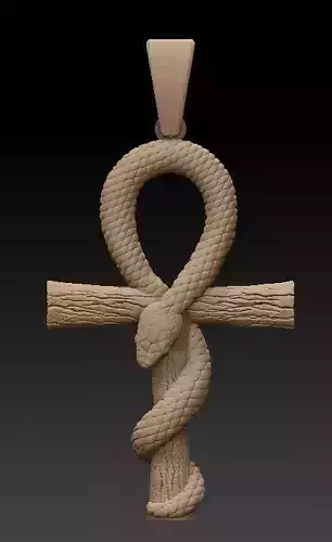 Snake Cross Pendant 