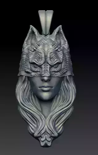 Wolf Woman Pendant