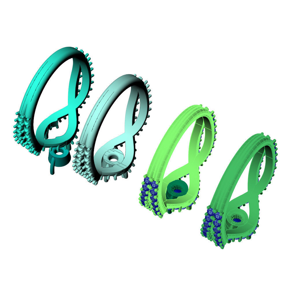 Twisted Knot Ring 30pt Pave 3D print model_17