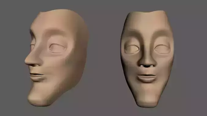 Cartoon Face Free 3D model