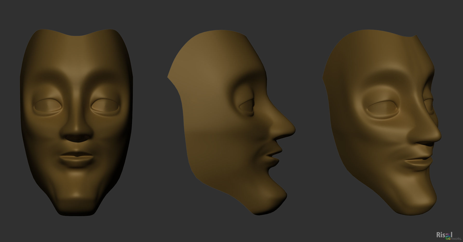 Cartoon Face Free 3D model_2