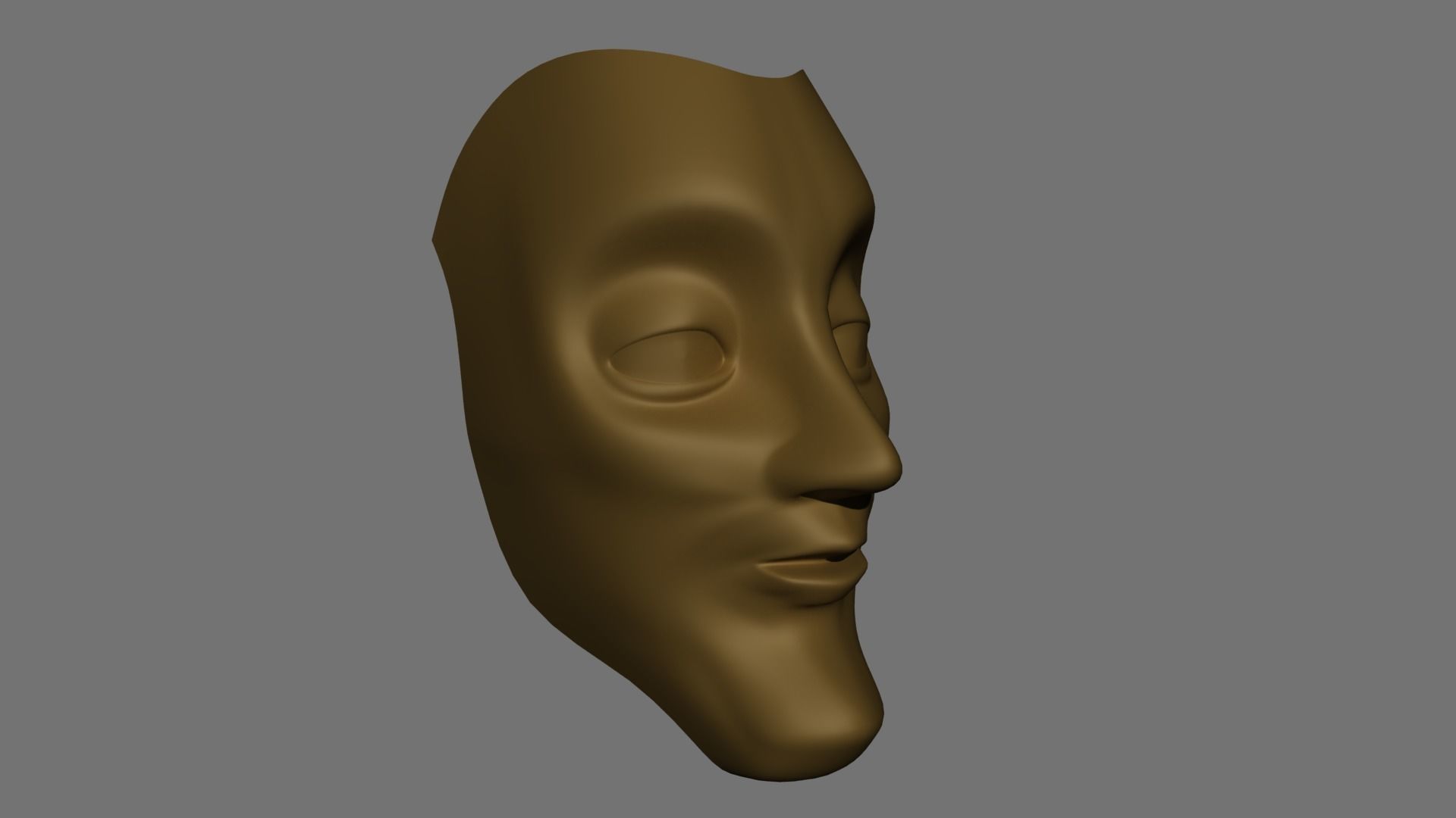 Cartoon Face Free 3D model_4