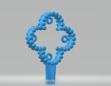 CG321 cross with beads 3D print model_4