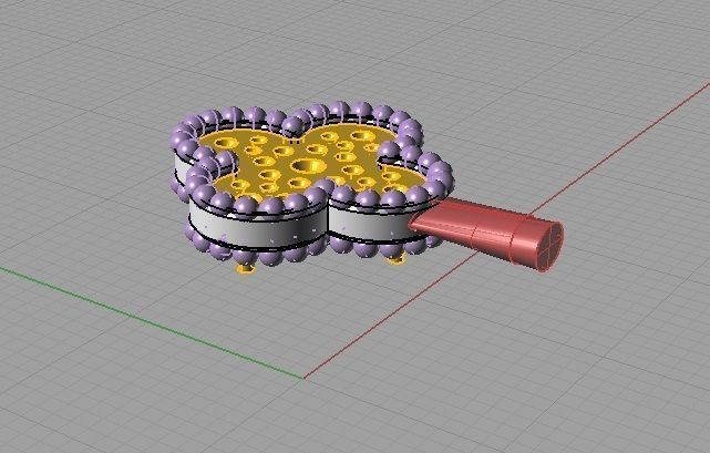 CG321 cross with beads 3D print model_1