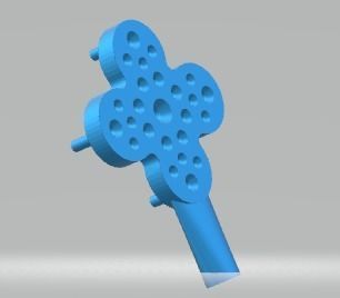 CG321 cross with beads 3D print model_3