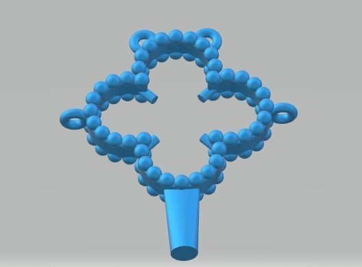 CG321 cross with beads 3D print model_2