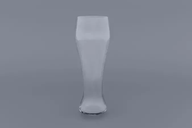 Realistic 3d model misted glass