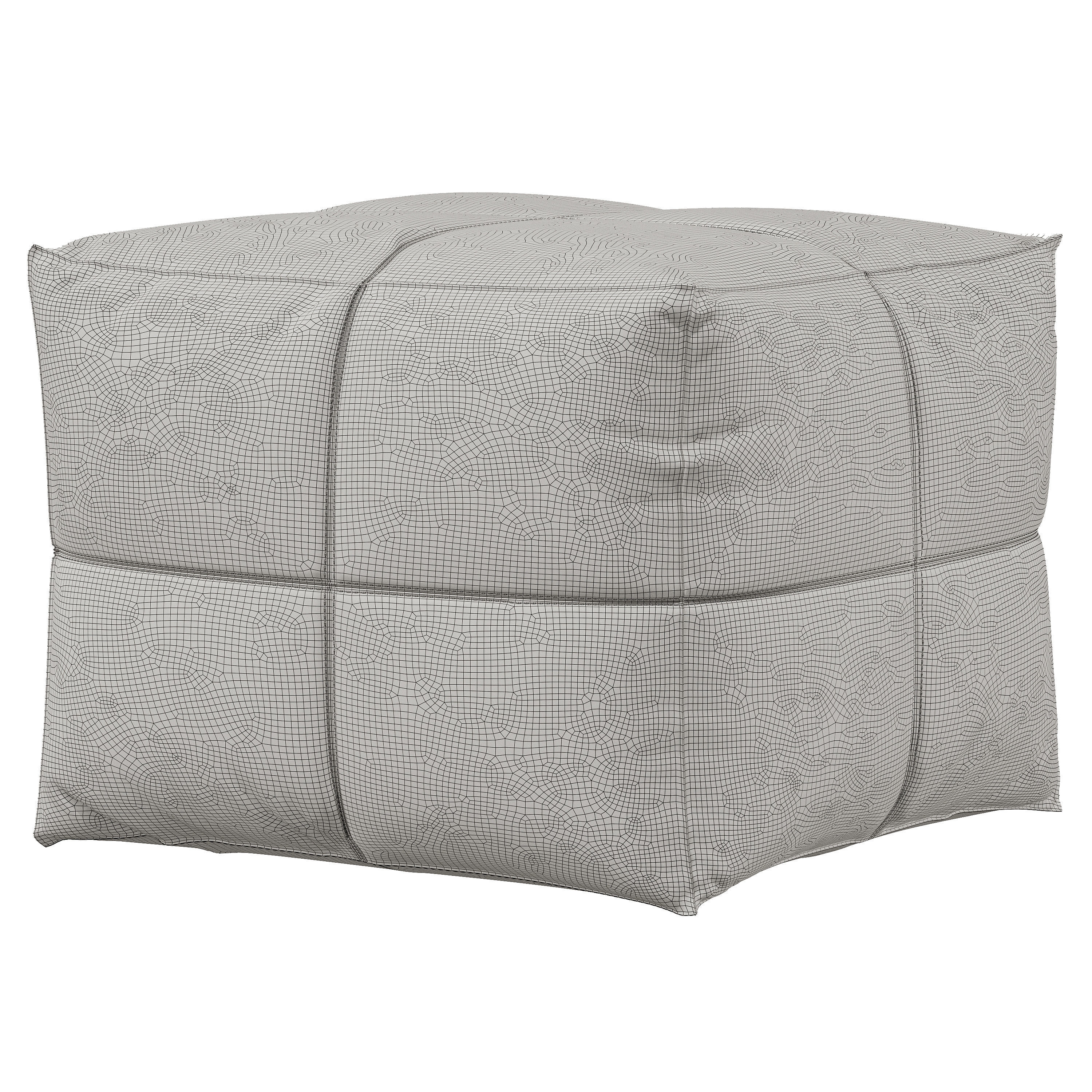 CB2 leather pouf 3D model_15