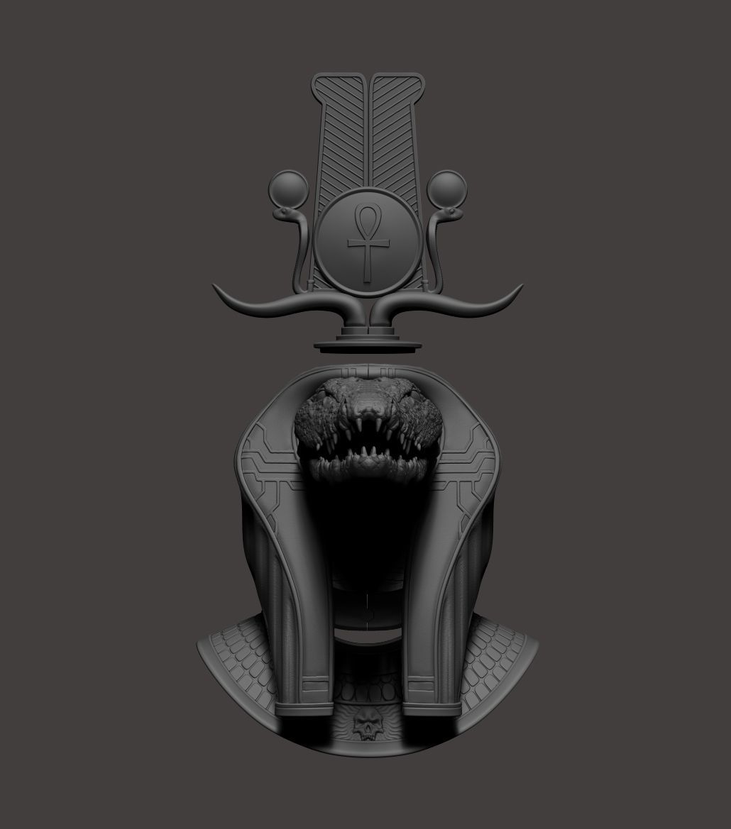 Sobek Helmet Cuts 3D print model_2