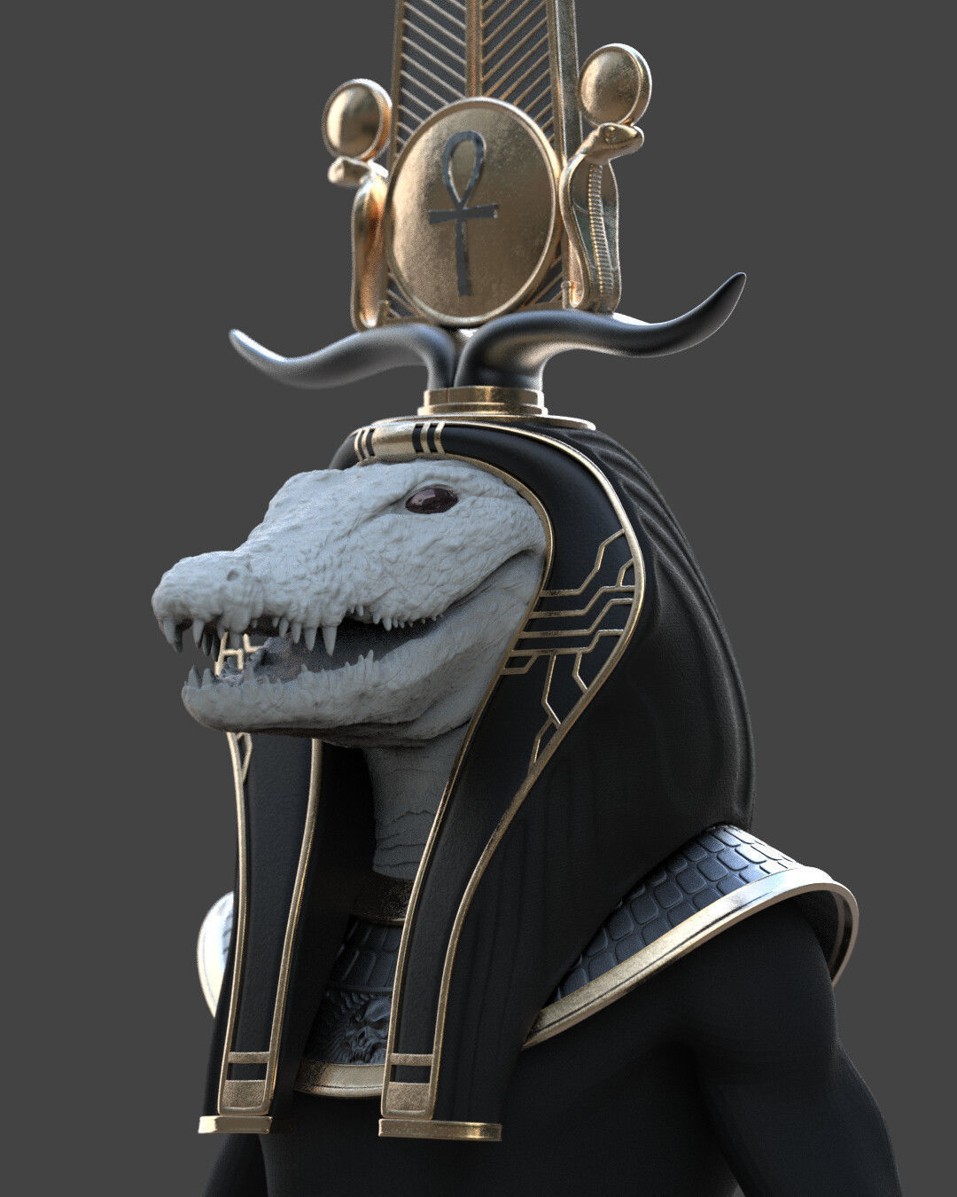 Sobek Helmet Cuts 3D print model_7