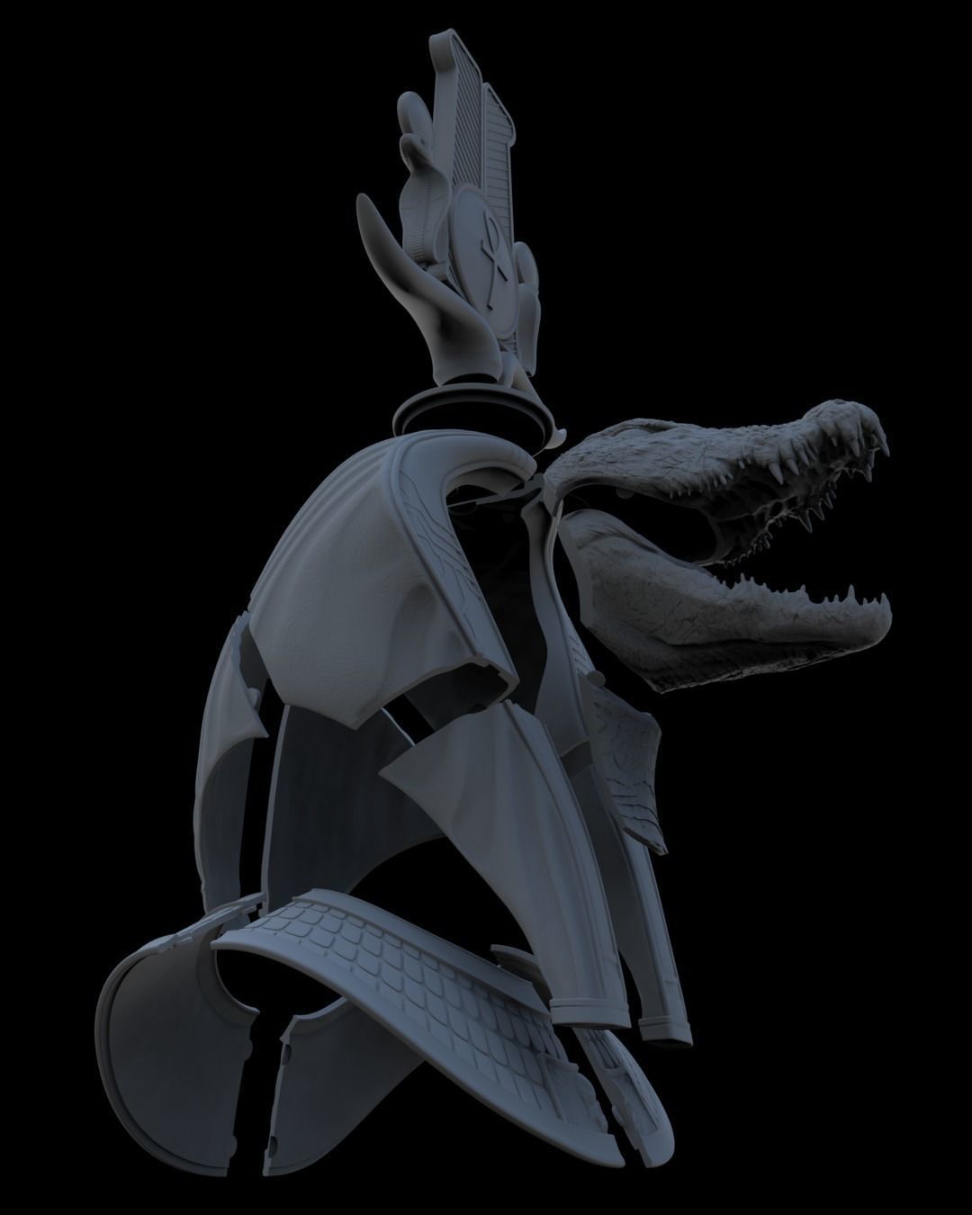 Sobek Helmet Cuts 3D print model_1
