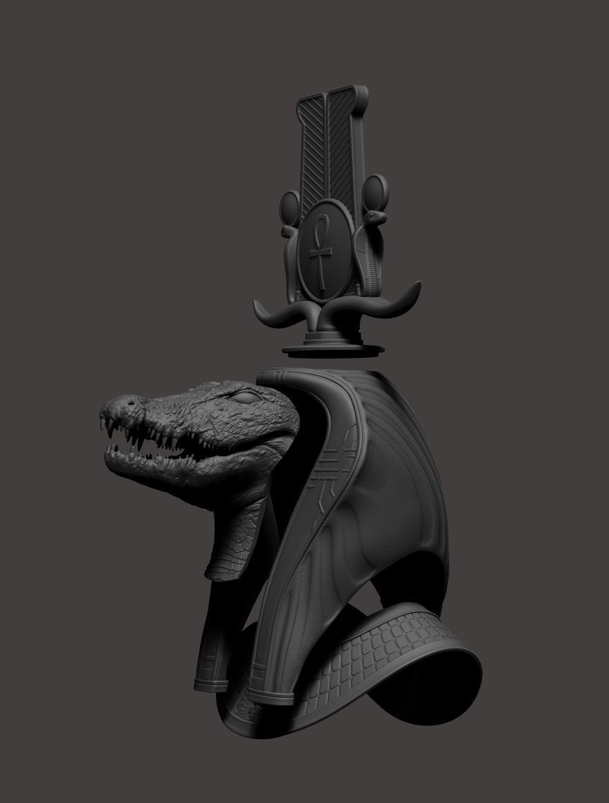 Sobek Helmet Cuts 3D print model_3