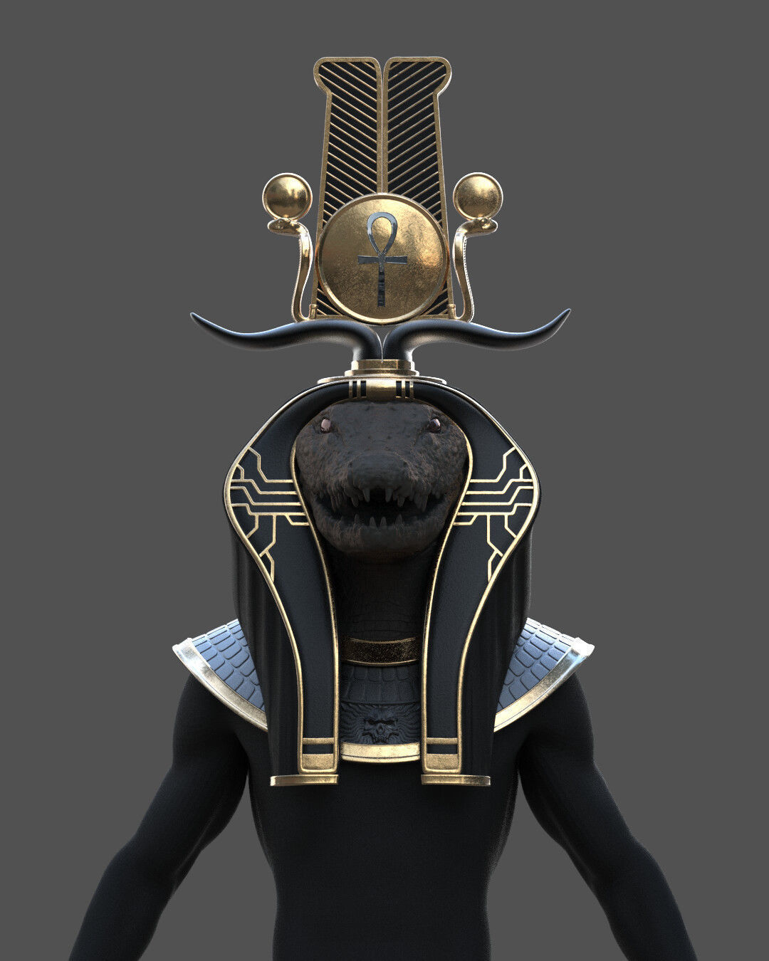 Sobek Helmet Cuts 3D print model_6