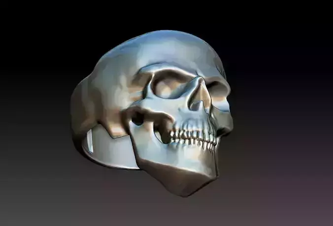 Simple Skull ring - Caveira 3D print model