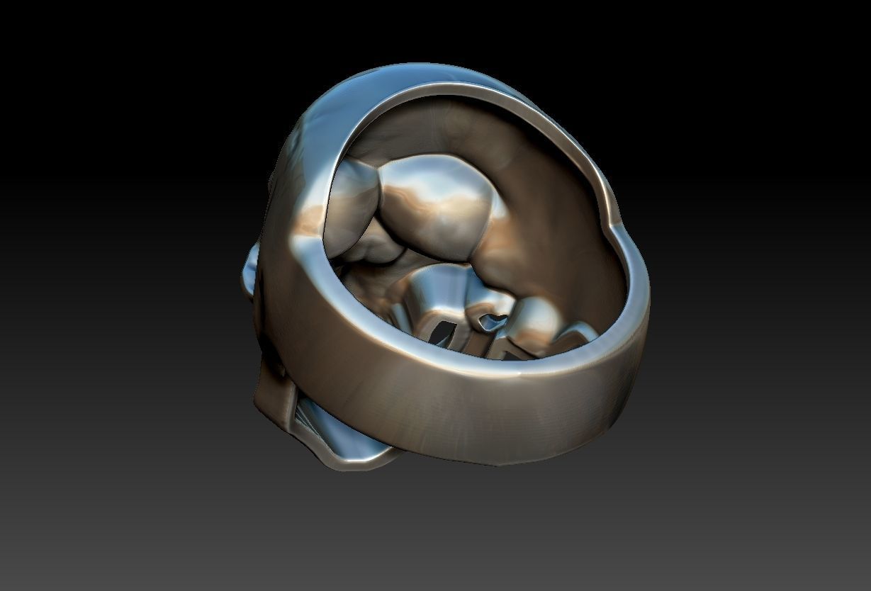 Simple Skull ring - Caveira 3D print model_8