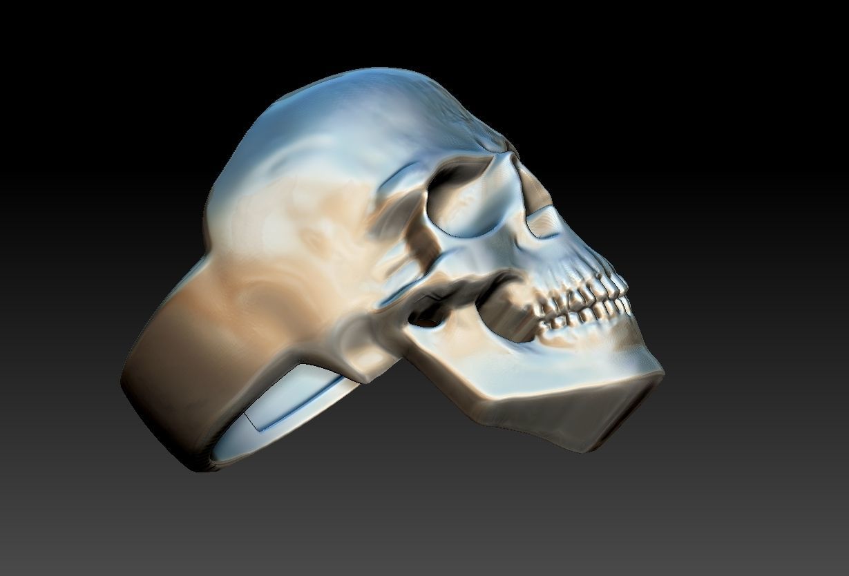 Simple Skull ring - Caveira 3D print model_12