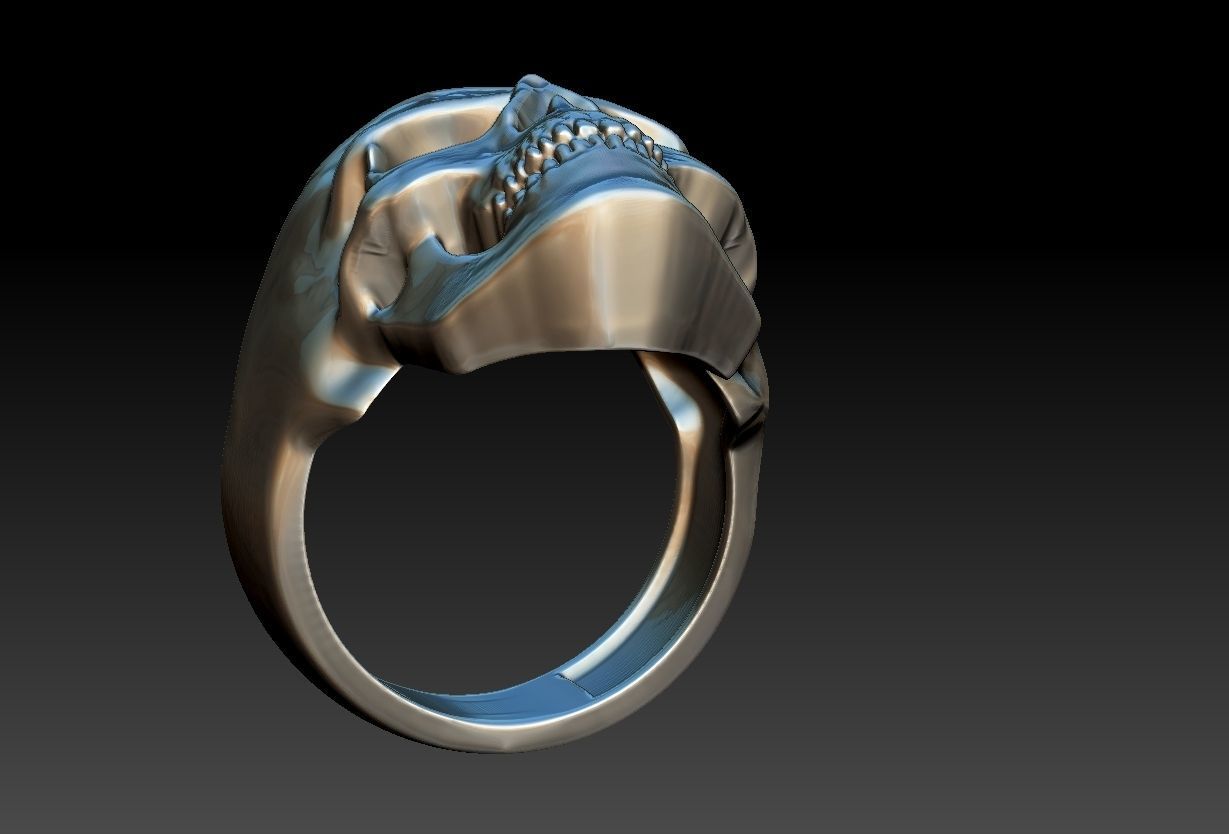 Simple Skull ring - Caveira 3D print model_21