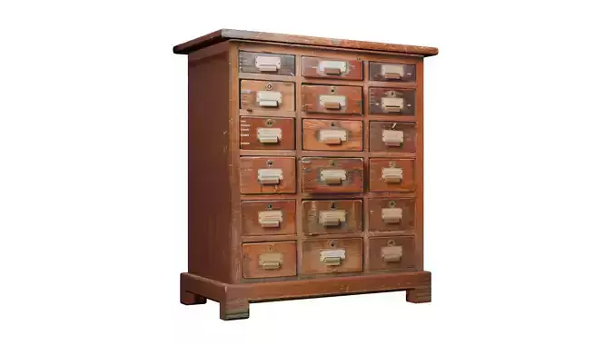 Dewey Decimal System Cabinet 3D model
