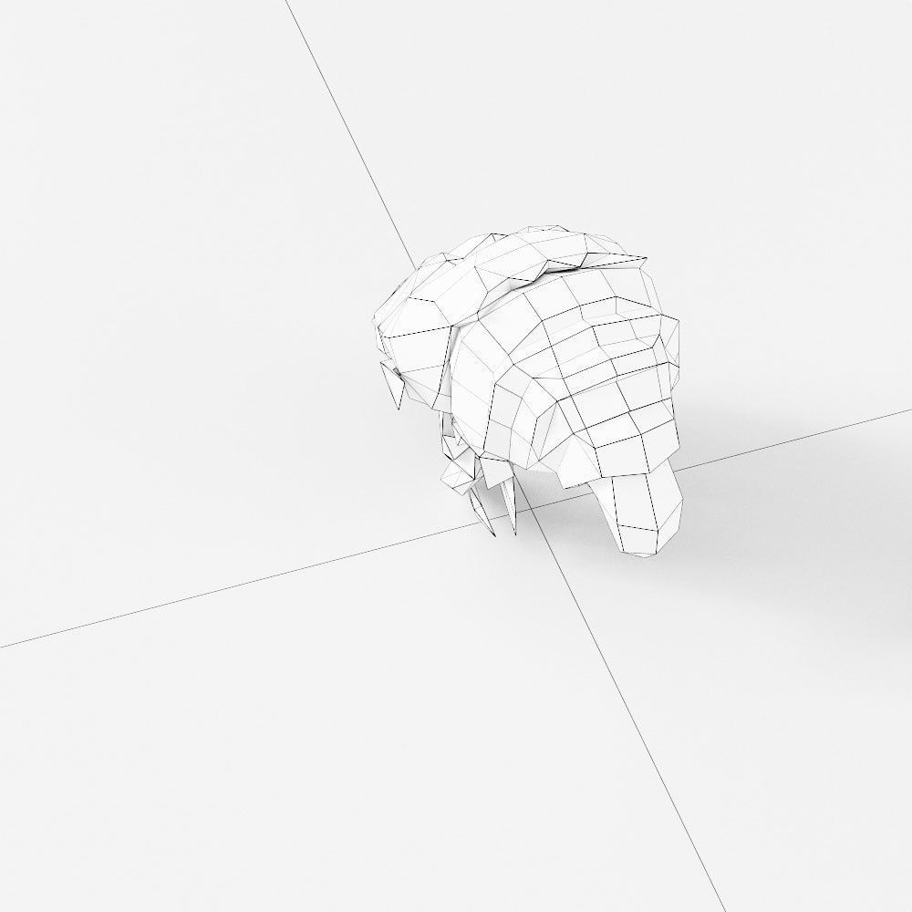 Flea 3d model polygonal creature Low-poly 3D model_4