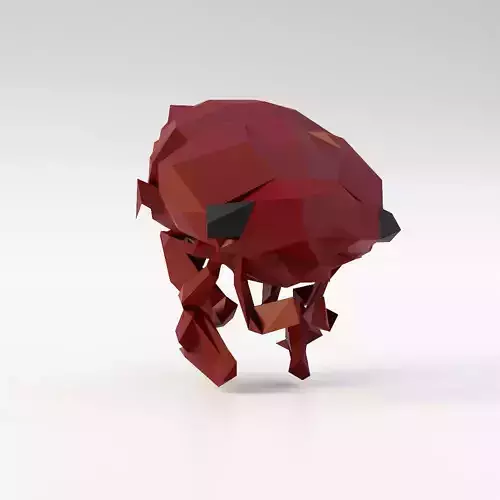 Flea 3d model polygonal creature