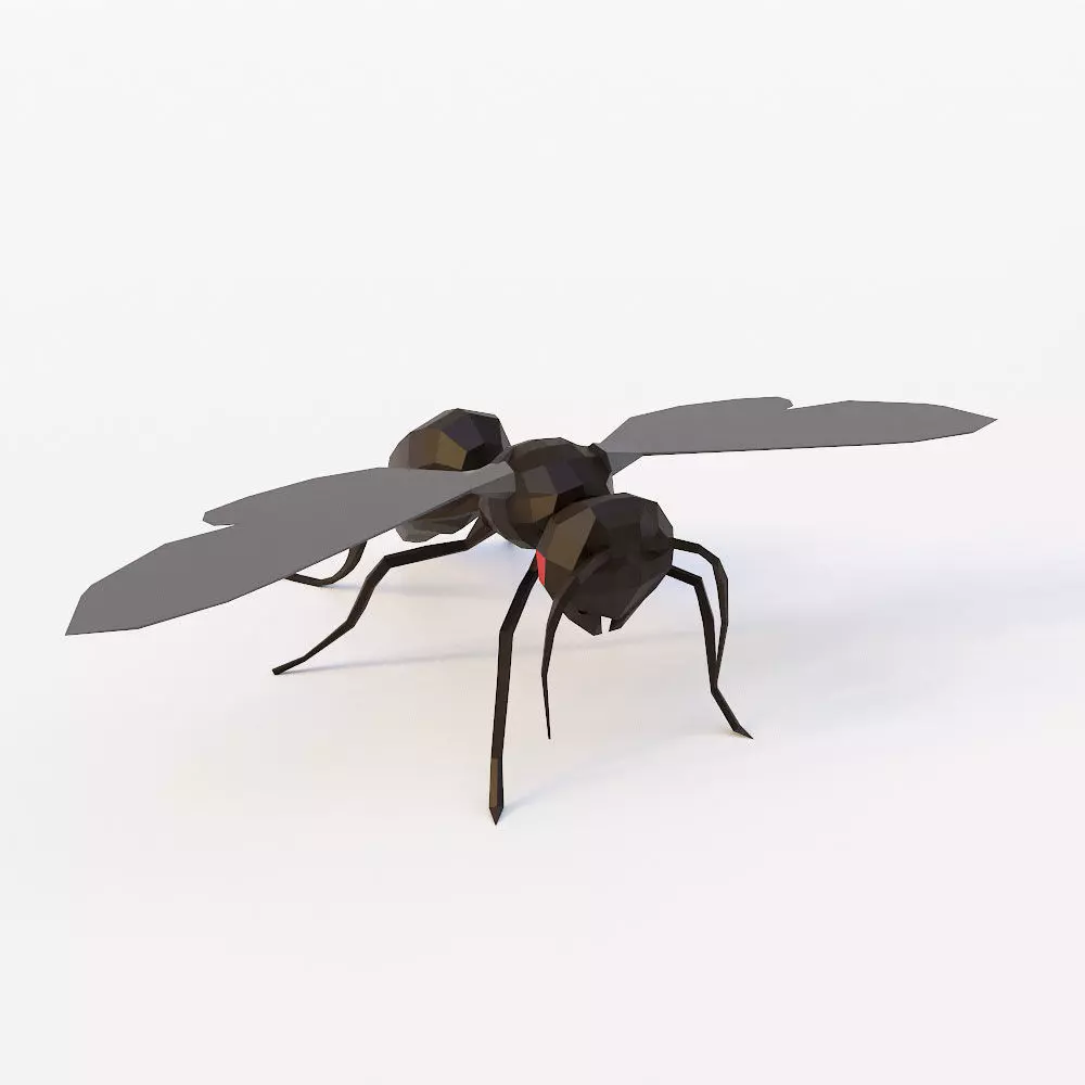 Flying ant 3d model Low-poly 3D model