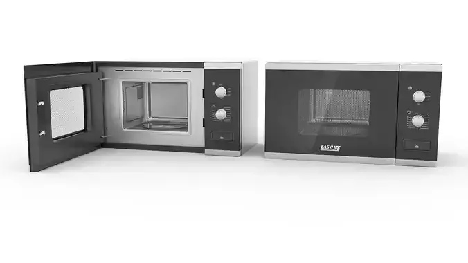 Microwave kitchen low poly