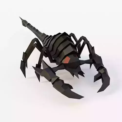 Scorpio 3d model paper scorpion Low-poly 3D model