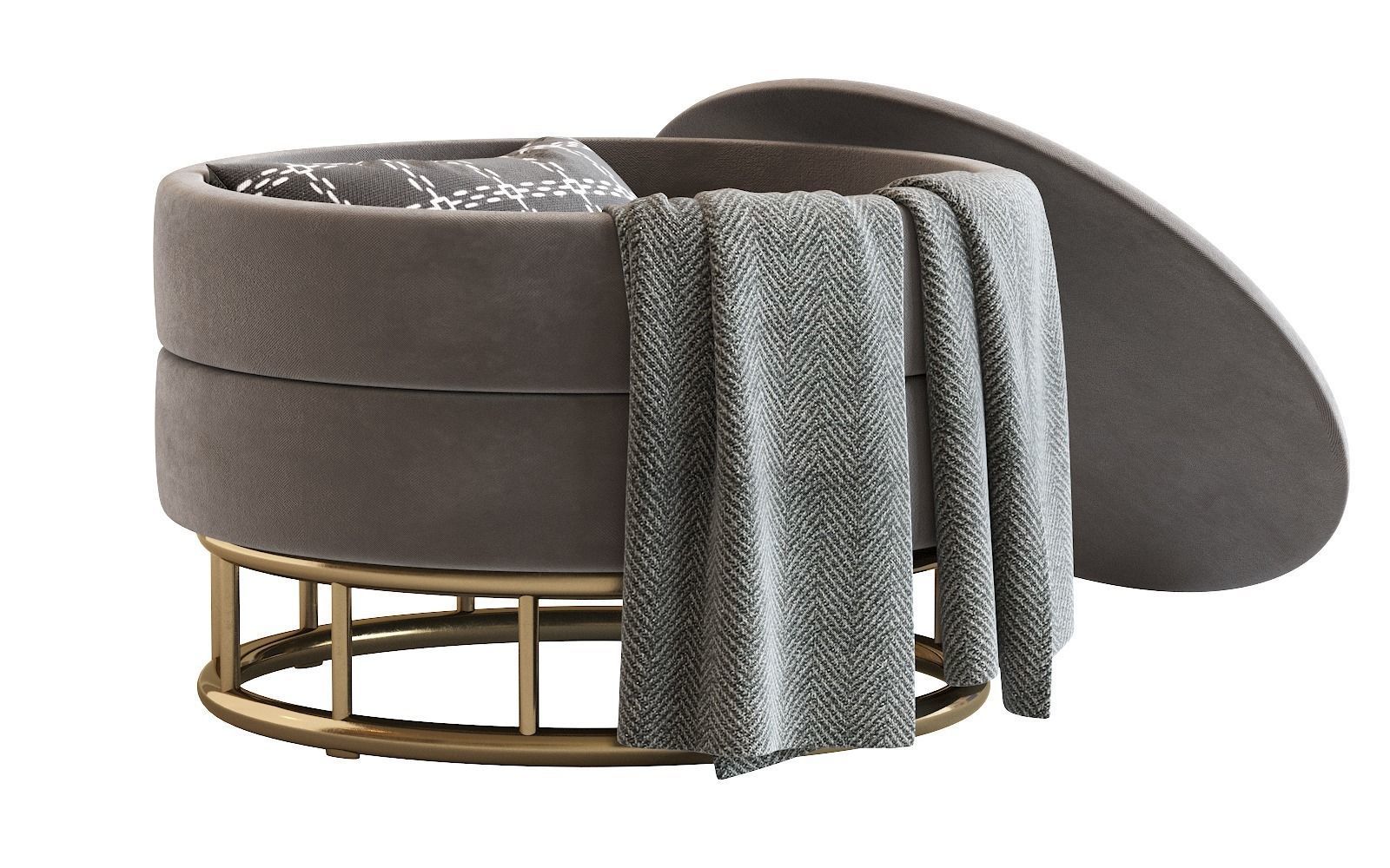 Ottoman  Halmar Minty 3D model_7