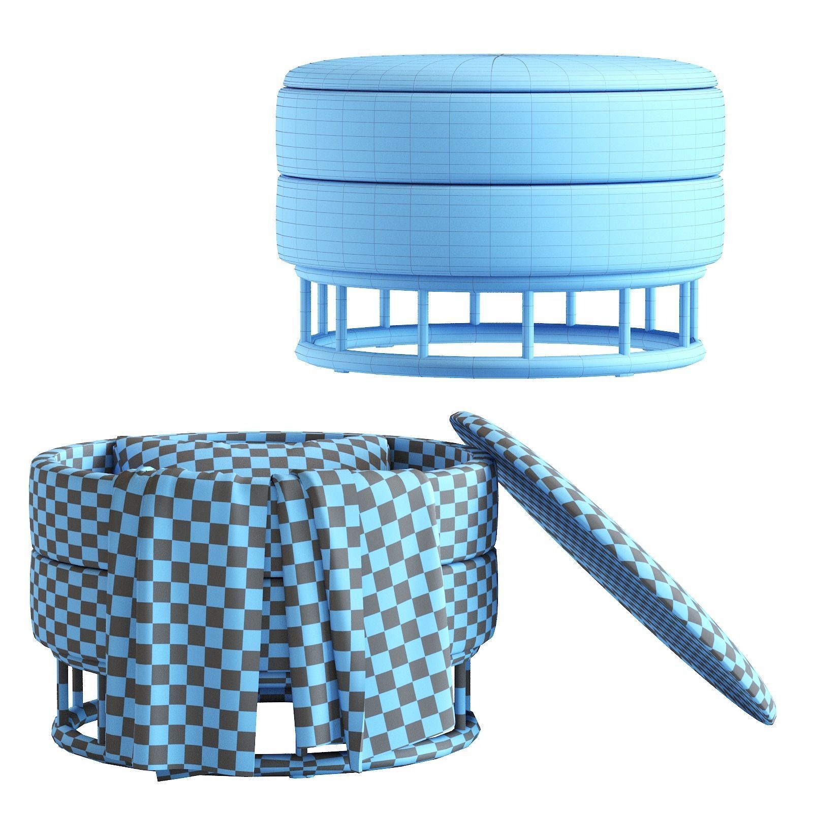 Ottoman  Halmar Minty 3D model_10