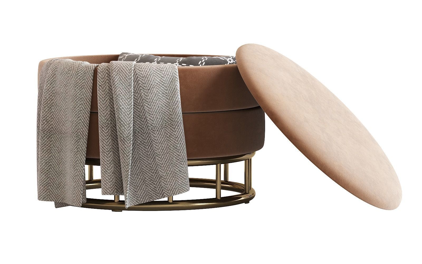 Ottoman  Halmar Minty 3D model_8