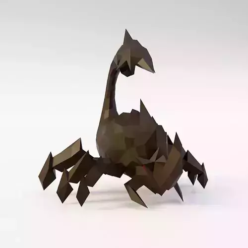 Scorpion 3d model made from polygons