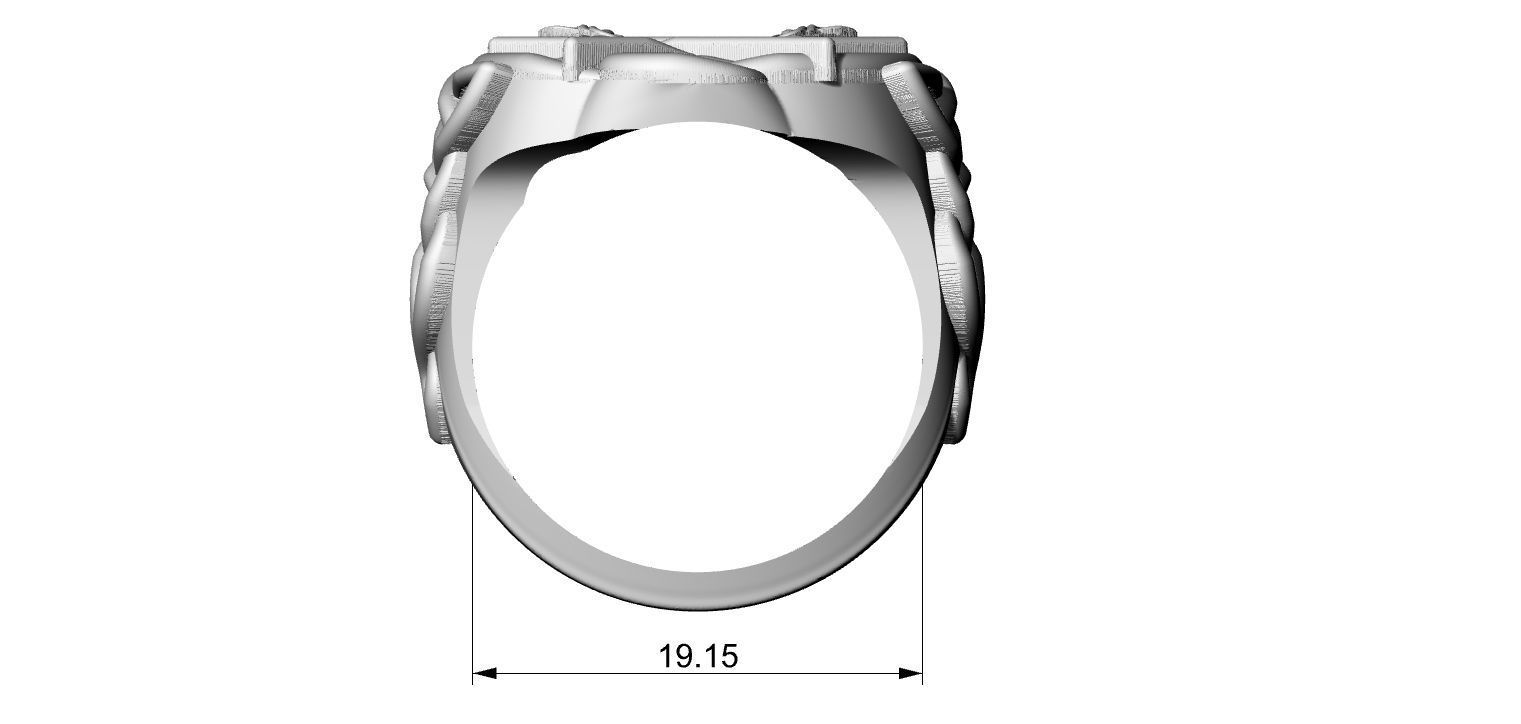 Celtic Moon Ring 3D print model_4