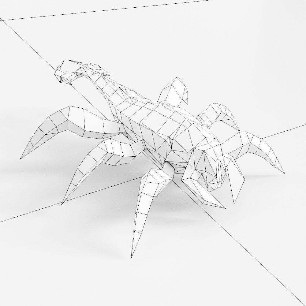 Scorpion low poly 3d model Low-poly 3D model_5