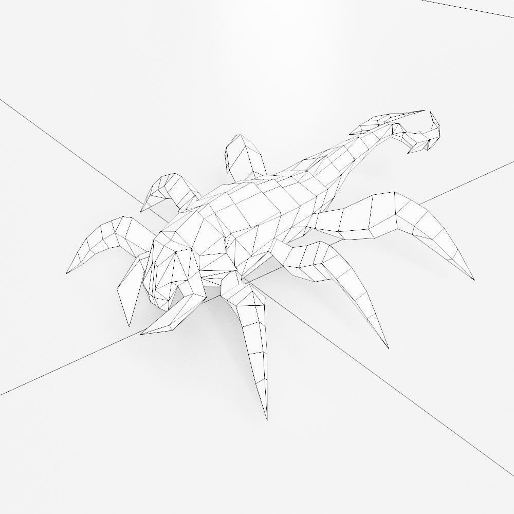 Scorpion low poly 3d model Low-poly 3D model_3