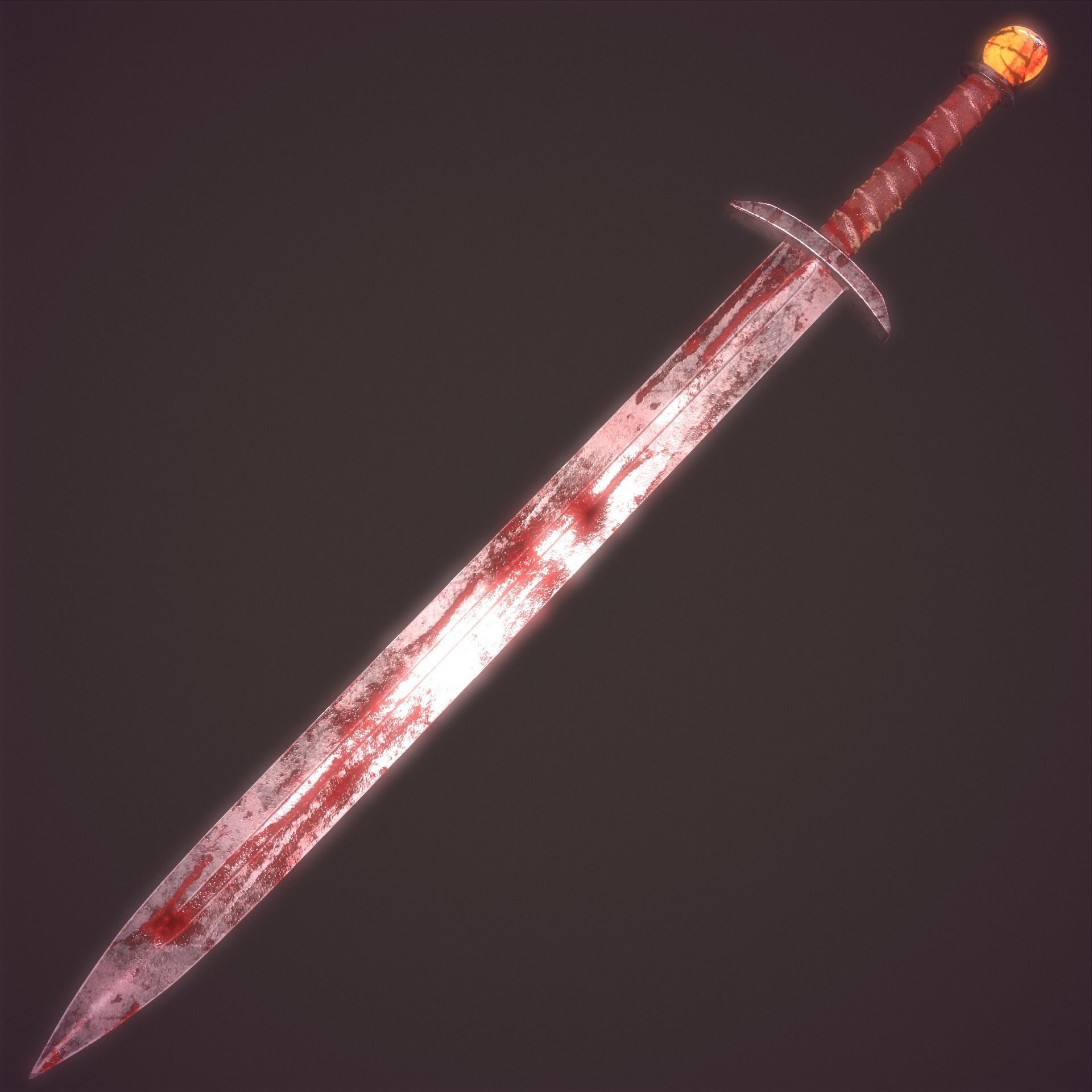 Sword PBR Low-poly 3D model_1