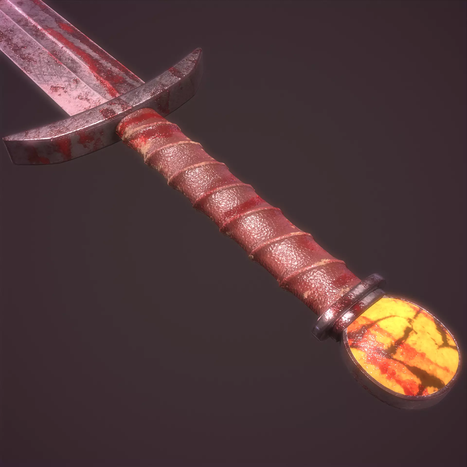 Sword PBR Low-poly 3D model_0