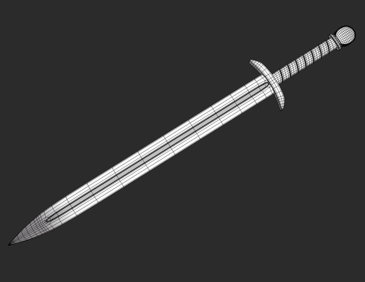 Sword PBR Low-poly 3D model_4