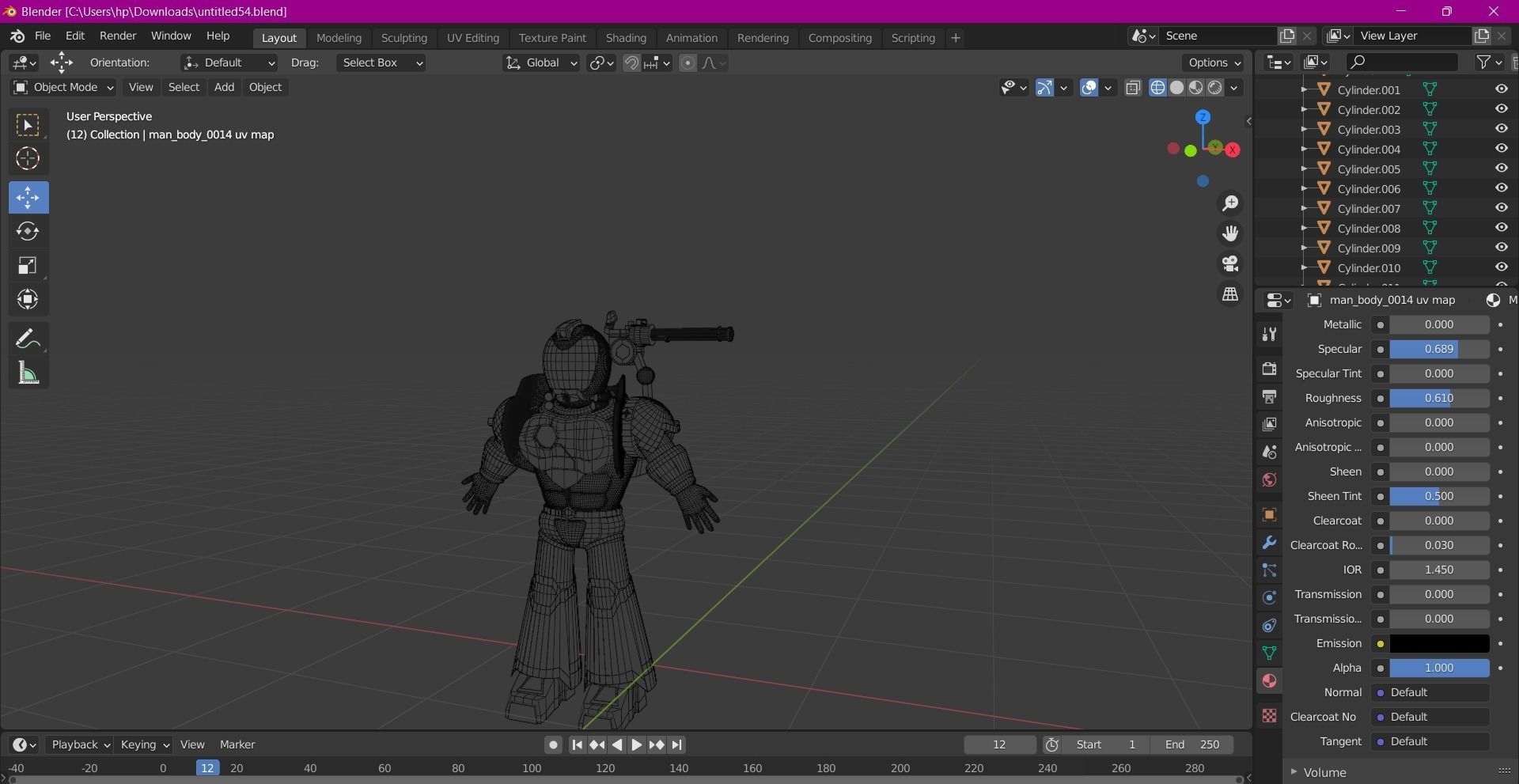 CYBORG robot 3D model_2
