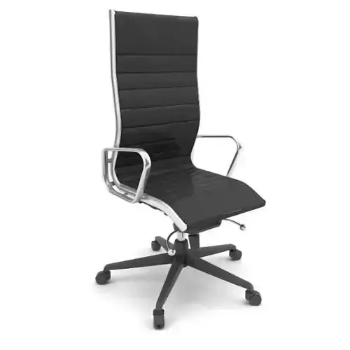 Black And Silver Office Chair That Rolls