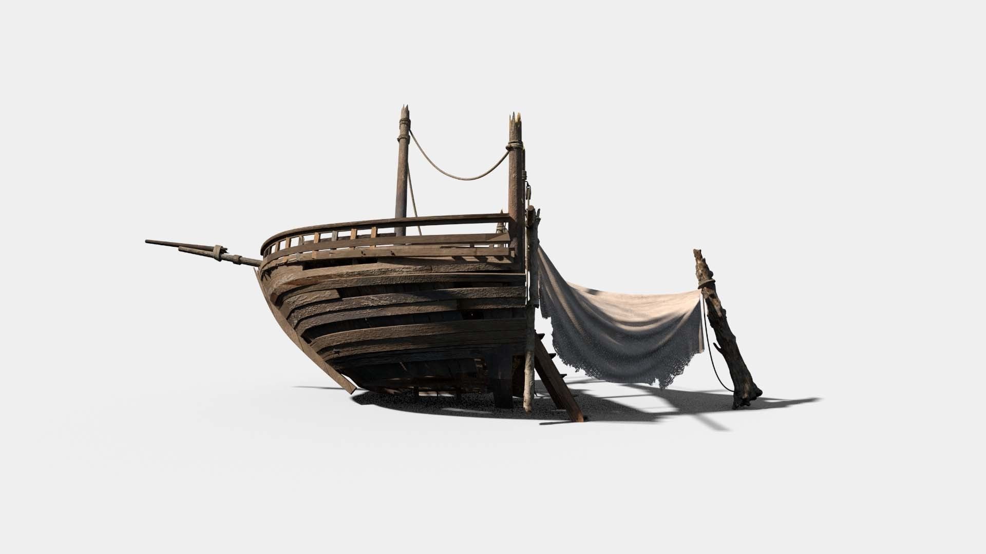 Shipwreck camp 3D model_3