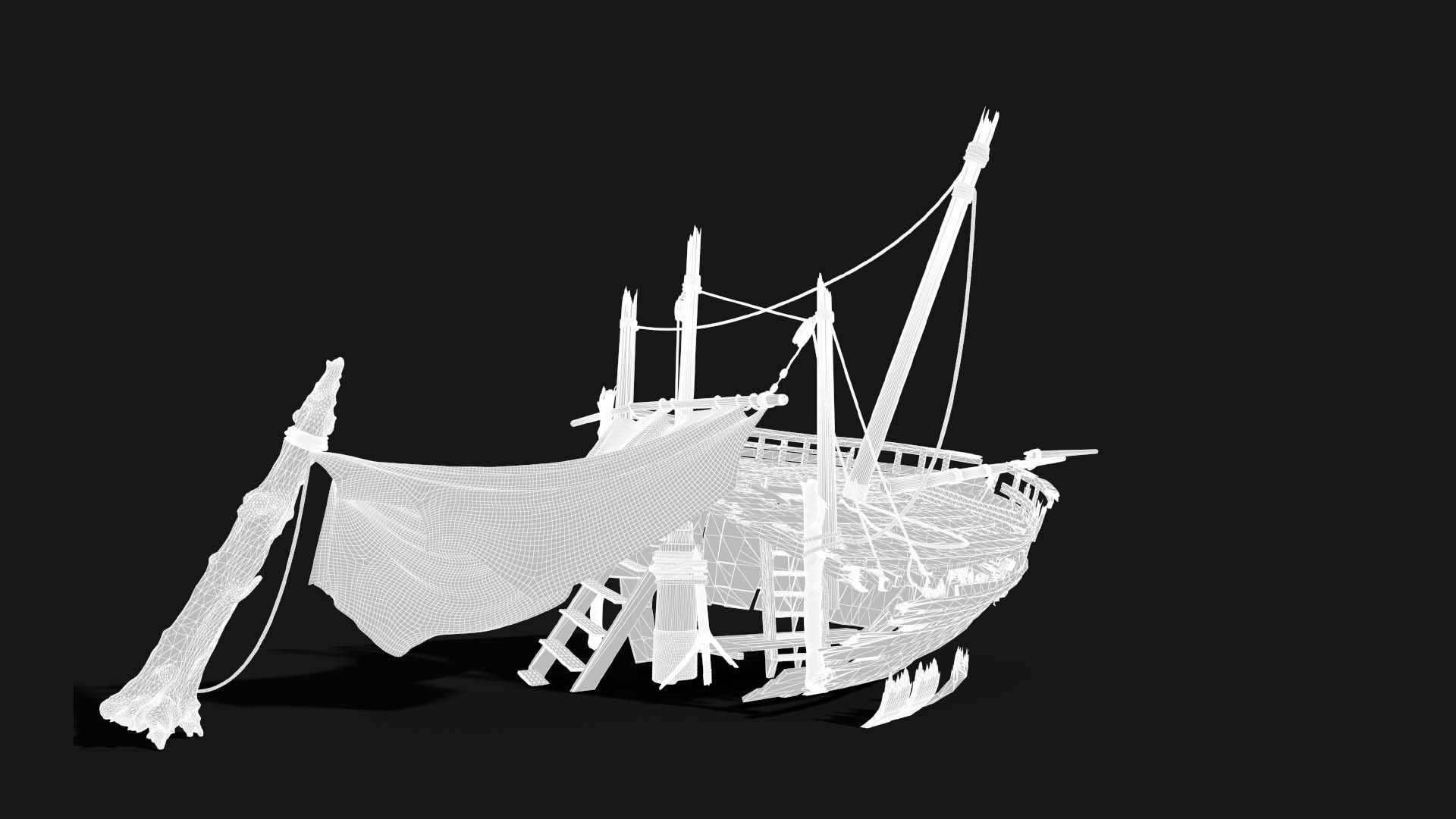 Shipwreck camp 3D model_7
