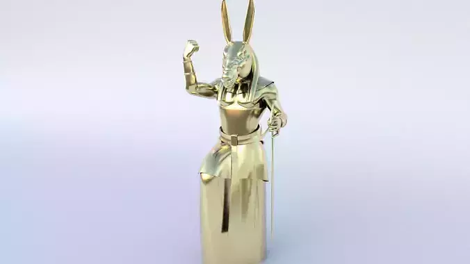 Set hi-poly sculpture