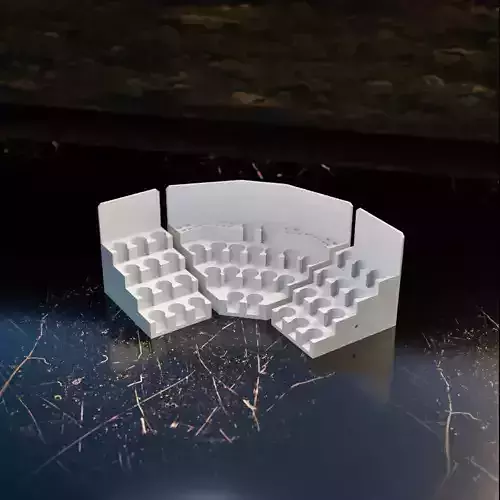 036HT Corner 40x Dropper Bottle Paint Rack 3D print model