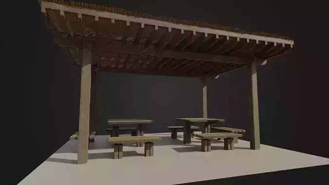 Pergola with benches