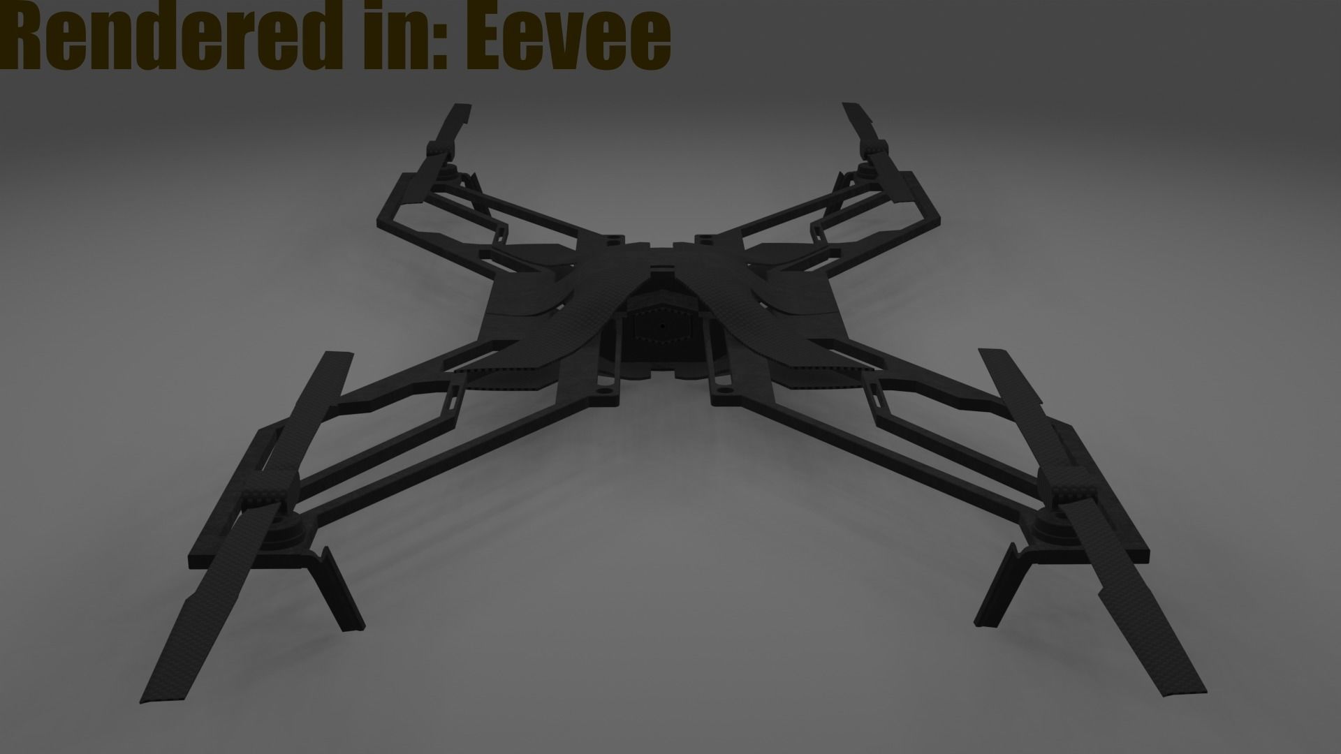 Ultralight Drone for Eevee and Cycles  Low-poly 3D model_4