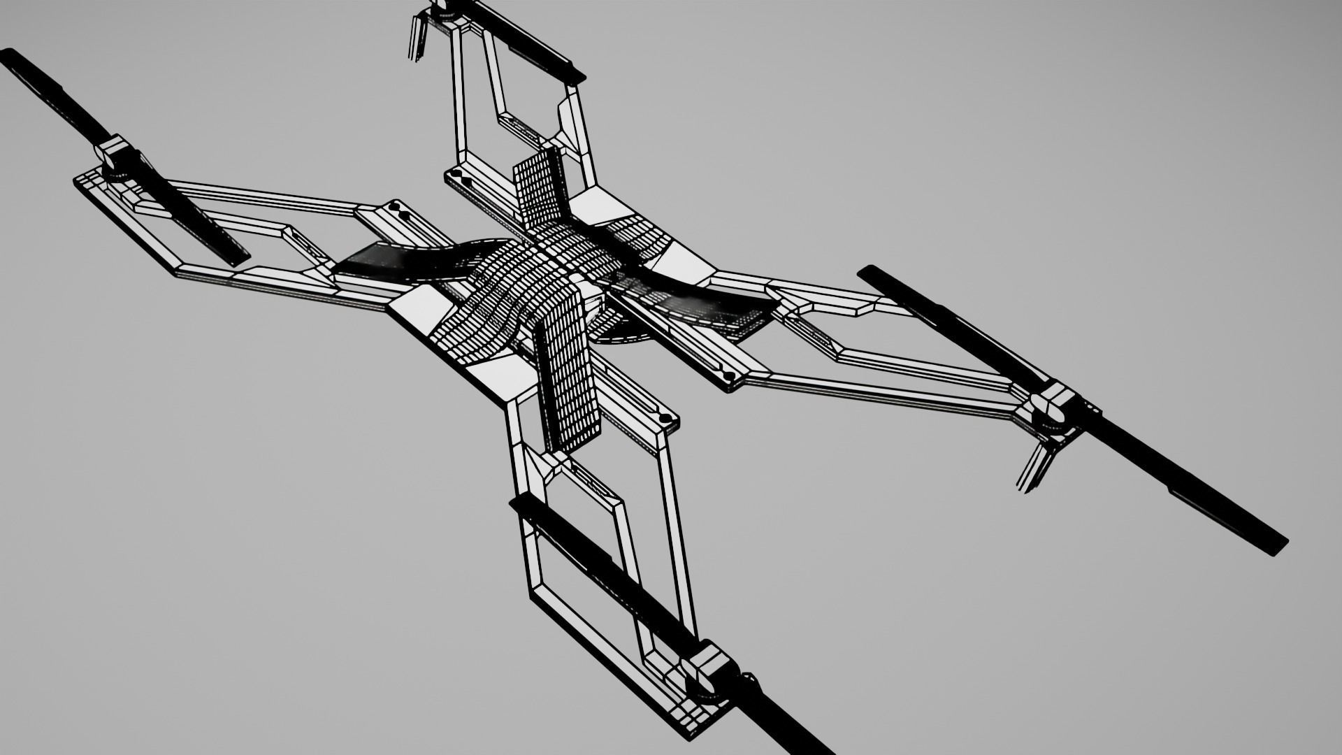 Ultralight Drone for Eevee and Cycles  Low-poly 3D model_9